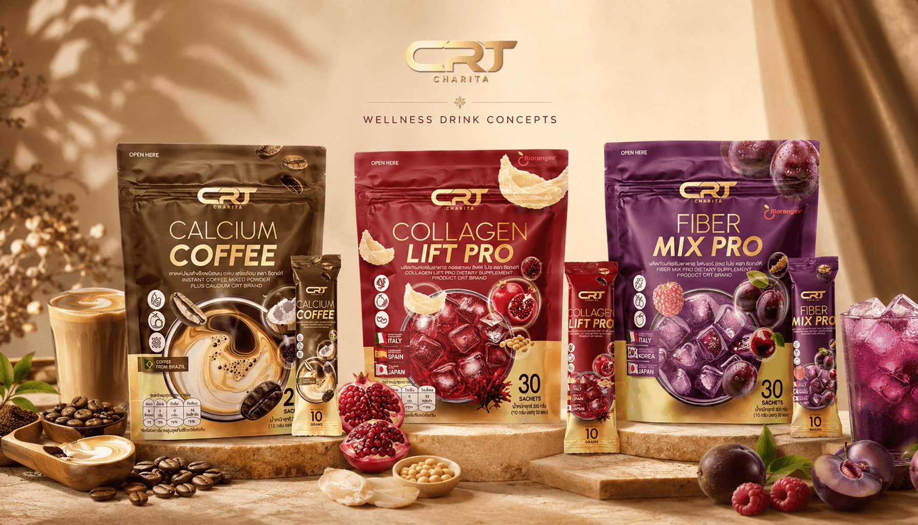CRT Charita coffee and collagen brand hero