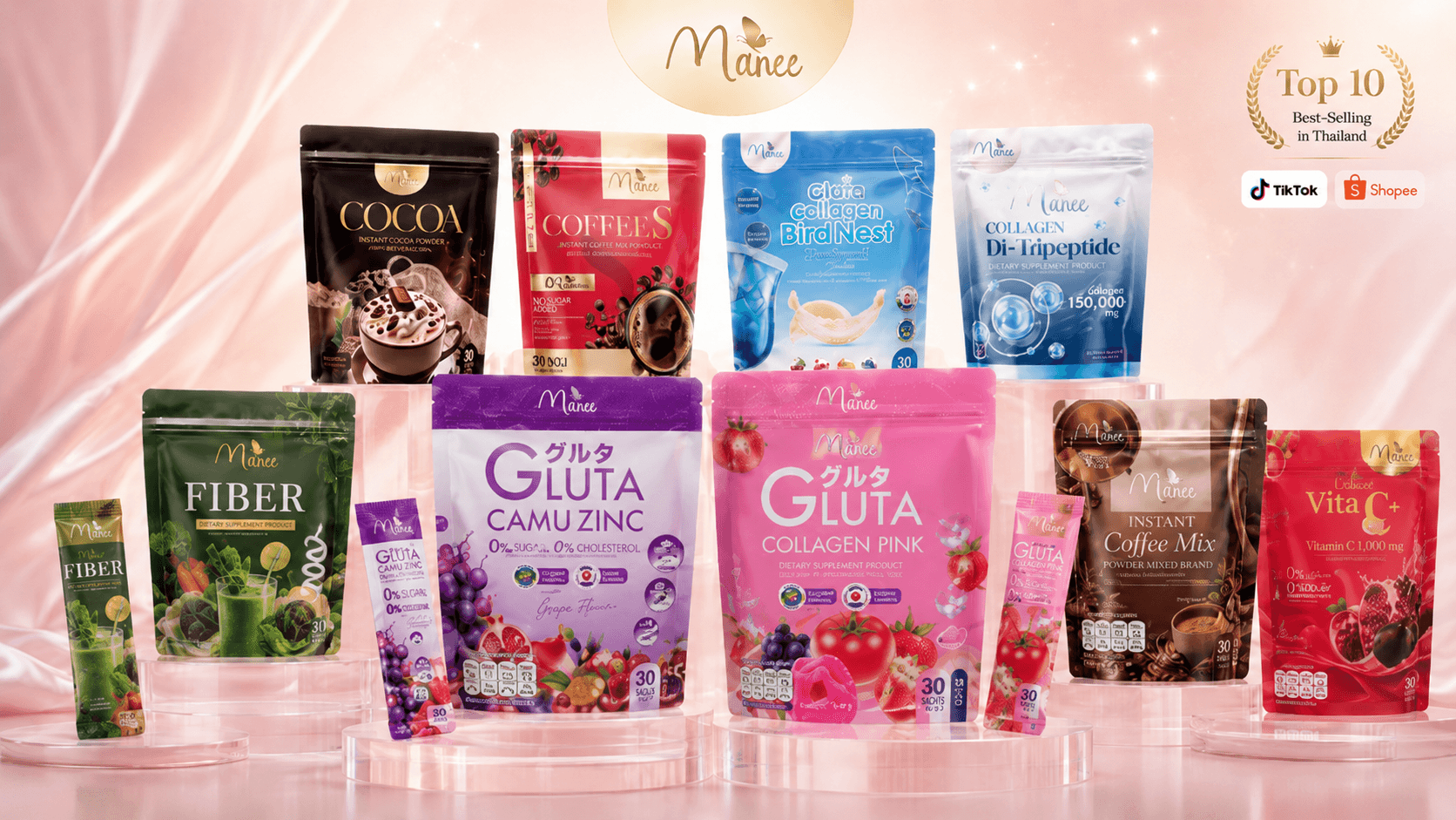 Thai beauty and wellness product lineup for sourcing review