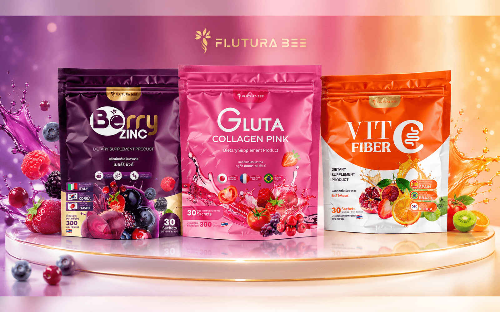 Flutura Bee supplement product lineup catalog cover