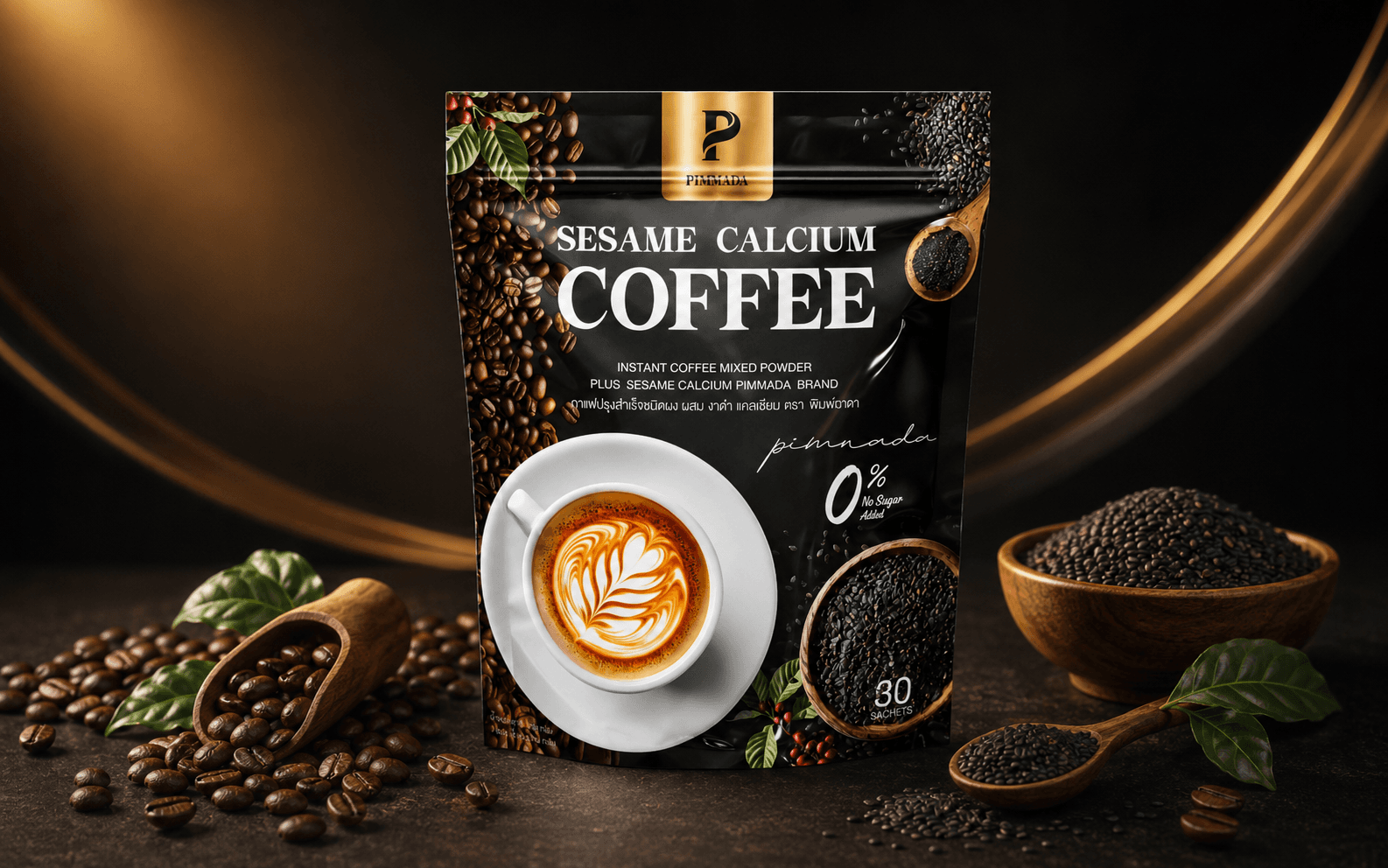 Pimnada sesame calcium coffee brand catalog cover
