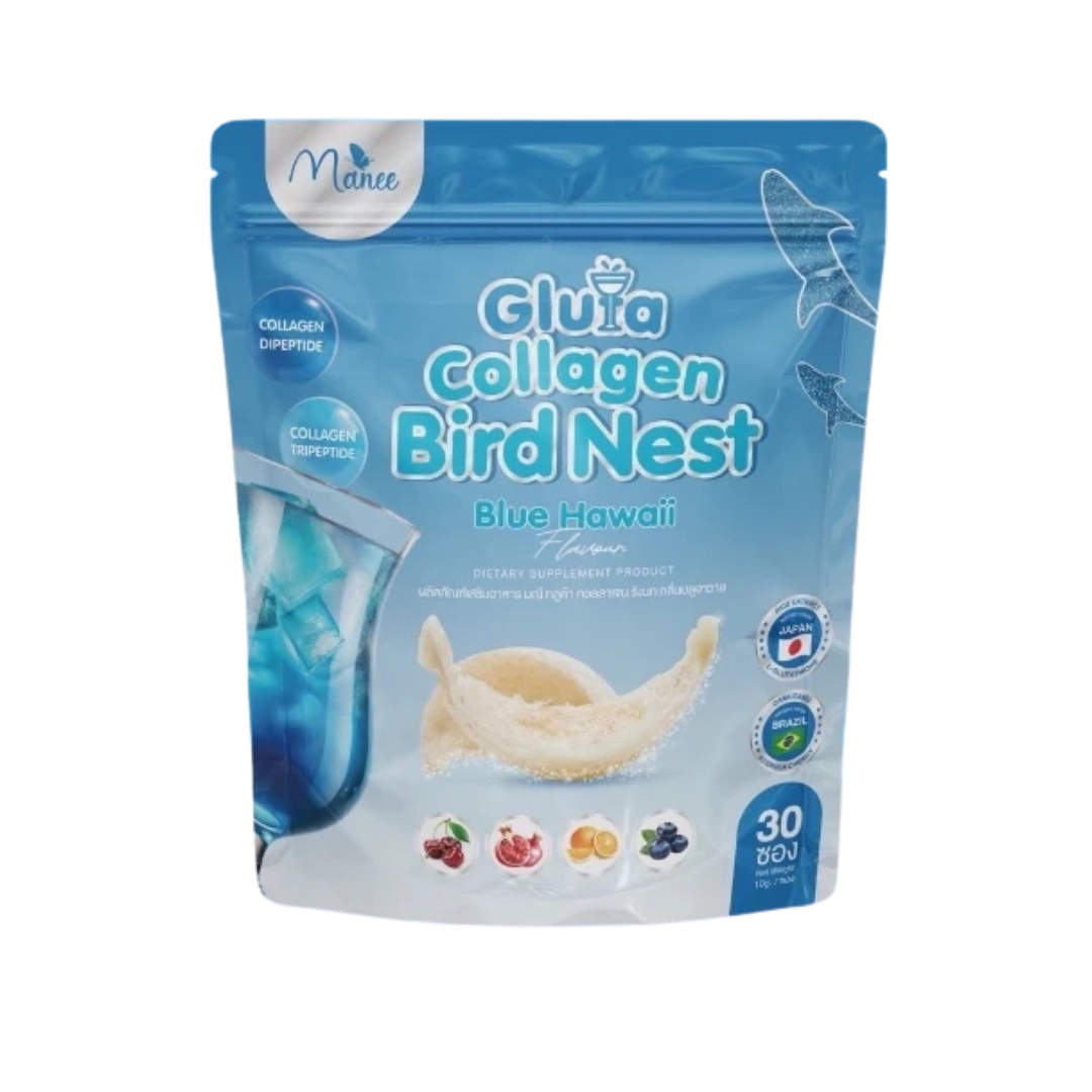 Manee Collagen Birdnest Blue Hawaii product pack