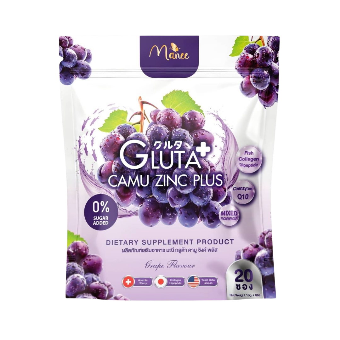 Manee Gluta Camu Zinc Plus Grape product pack