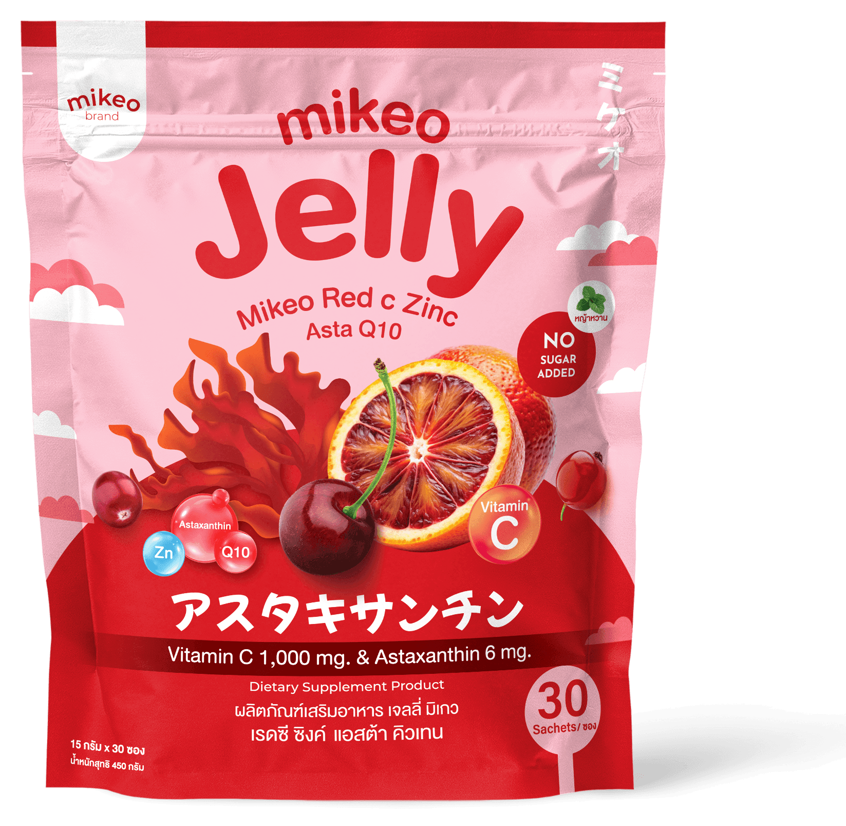 Mikeo Jelly Red C Zinc Asta Q10 product pack